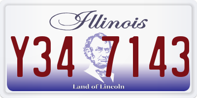 IL license plate Y347143