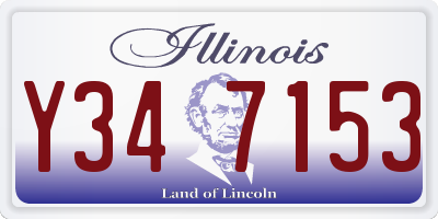 IL license plate Y347153