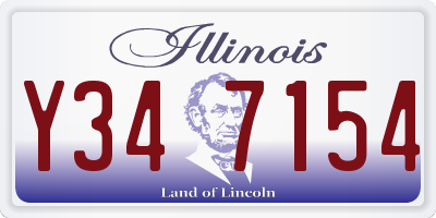 IL license plate Y347154