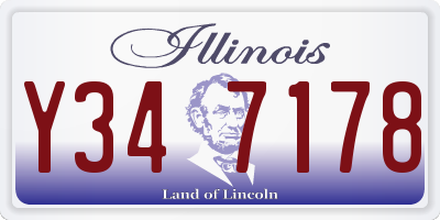 IL license plate Y347178