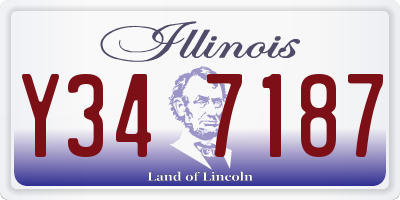 IL license plate Y347187