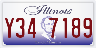 IL license plate Y347189