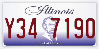 IL license plate Y347190