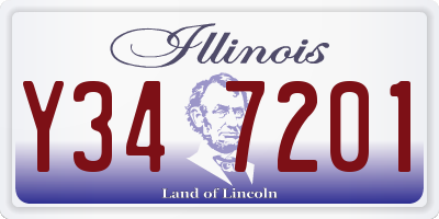 IL license plate Y347201