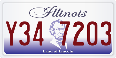 IL license plate Y347203