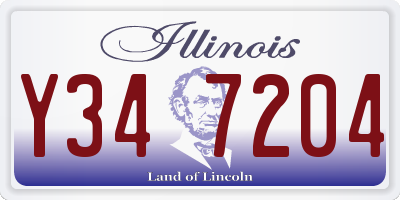 IL license plate Y347204