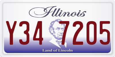IL license plate Y347205