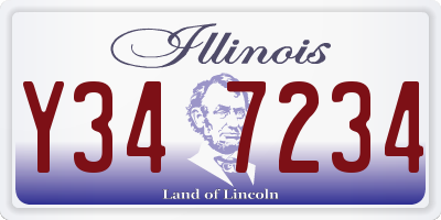 IL license plate Y347234