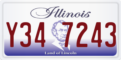 IL license plate Y347243