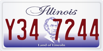 IL license plate Y347244