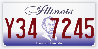 IL license plate Y347245