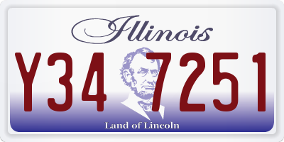 IL license plate Y347251