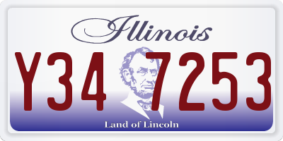 IL license plate Y347253