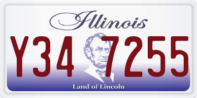 IL license plate Y347255
