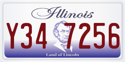 IL license plate Y347256