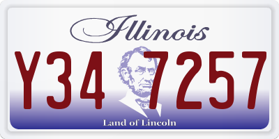 IL license plate Y347257