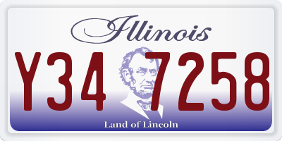 IL license plate Y347258
