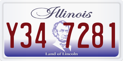 IL license plate Y347281