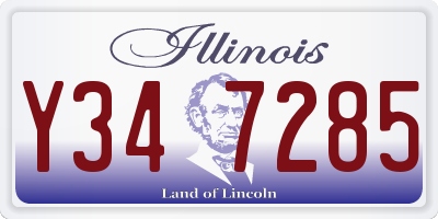 IL license plate Y347285