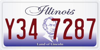 IL license plate Y347287