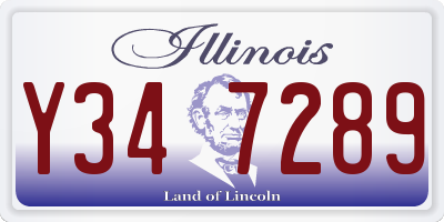 IL license plate Y347289