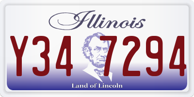 IL license plate Y347294