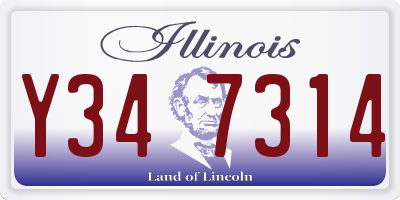 IL license plate Y347314