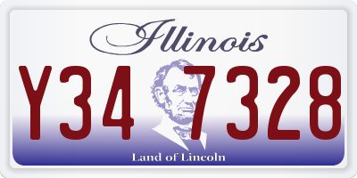 IL license plate Y347328