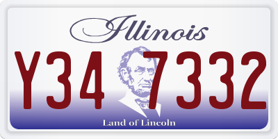 IL license plate Y347332