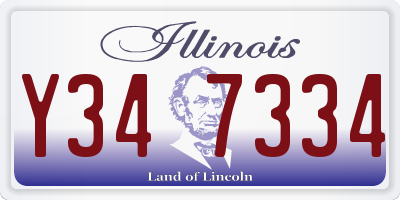 IL license plate Y347334