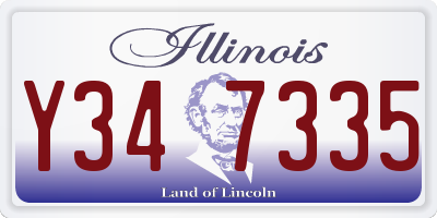IL license plate Y347335