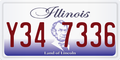IL license plate Y347336