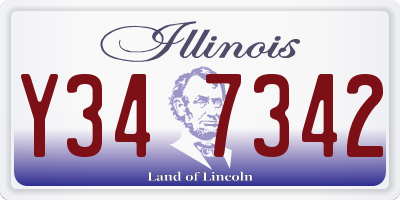 IL license plate Y347342