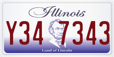 IL license plate Y347343