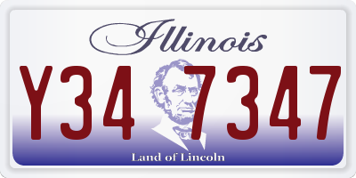IL license plate Y347347