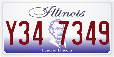 IL license plate Y347349