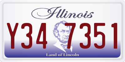 IL license plate Y347351