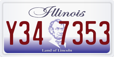 IL license plate Y347353