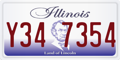 IL license plate Y347354