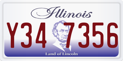 IL license plate Y347356