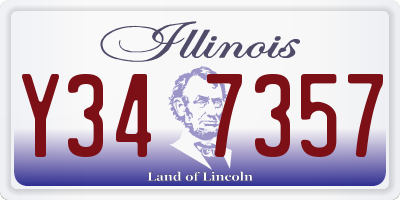 IL license plate Y347357