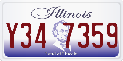 IL license plate Y347359