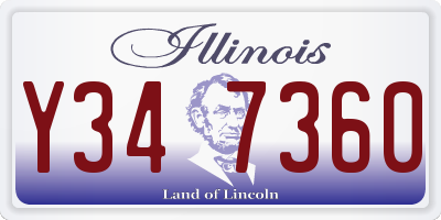 IL license plate Y347360