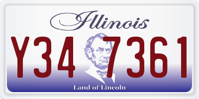 IL license plate Y347361