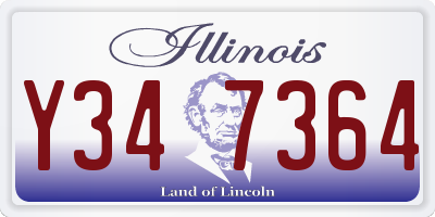 IL license plate Y347364