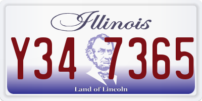 IL license plate Y347365
