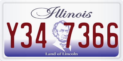IL license plate Y347366