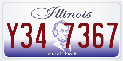 IL license plate Y347367