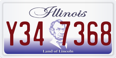 IL license plate Y347368