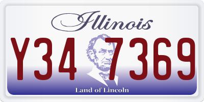 IL license plate Y347369